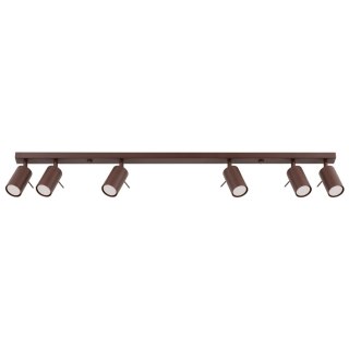 Sollux Lighting Plafon RING 6L brązowy