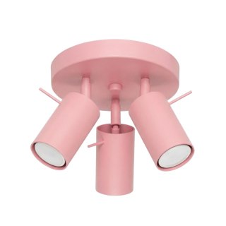 Sollux Lighting Plafon RING 3P różowy