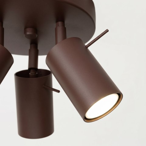Sollux Lighting Plafon RING 3P brązowy