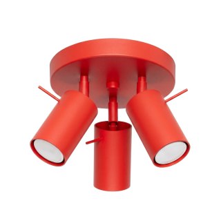 Sollux Lighting Plafon RING 3P czerwony