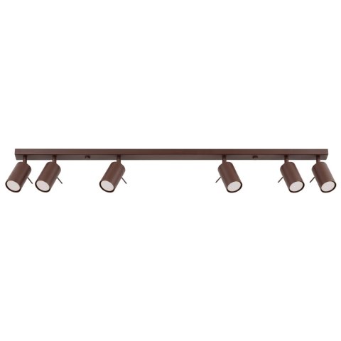 Sollux Lighting Plafon RING 6L brązowy