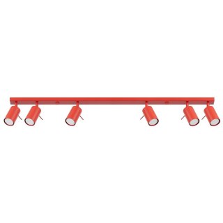 Sollux Lighting Plafon RING 6L czerwony
