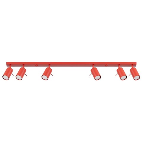 Sollux Lighting Plafon RING 6L czerwony