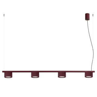 Sollux Lighting Żyrandol AURA 4 burgund Gx53