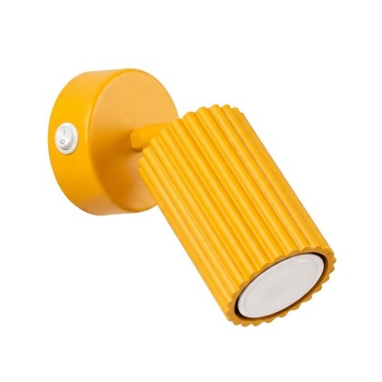 Sollux Lighting Kinkiet KARBON żółty z włącznikiem