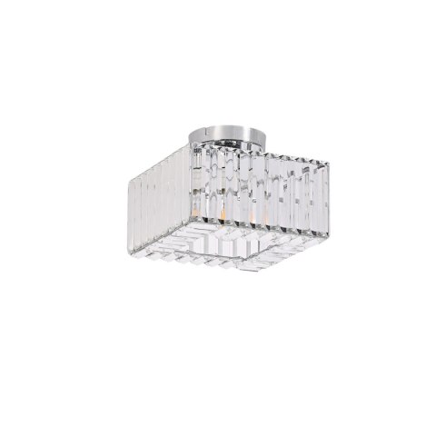 Light Prestige Kwadratowy plafon Vetro chrom 1xE27