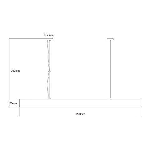 Light Prestige Lampa wisząca Mira L biała Tuya LED CCT