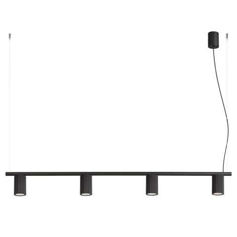 Sollux Lighting Żyrandol KARBON 4 czarna