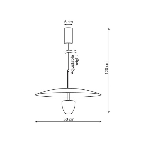 Light Prestige Lampa wisząca Ufo L czarna LED CCT