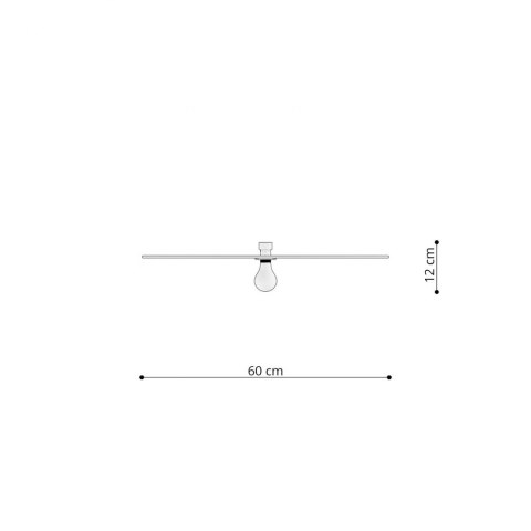 Kinkiet / Plafon SIRKEL 60 czarny
