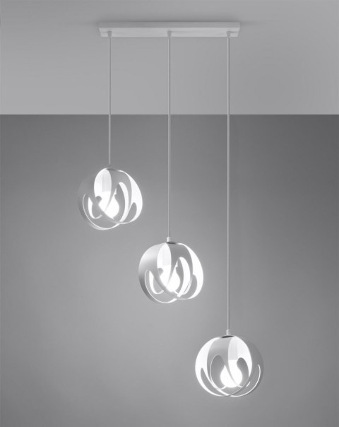 Sollux Lampa wisząca TULOS 3L biała