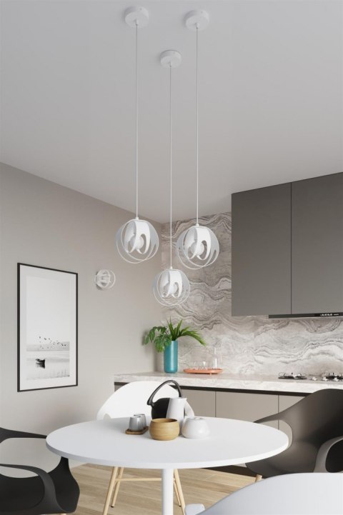 Sollux Lampa wisząca TULOS 3L biała