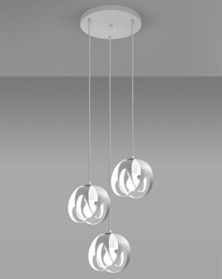 Sollux Lighting Lampa wisząca TULOS 3P biała