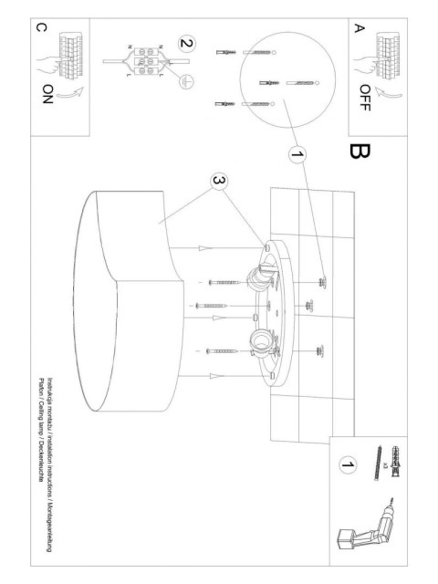 Sollux Lampa Plafon CIRCLE 1 biały