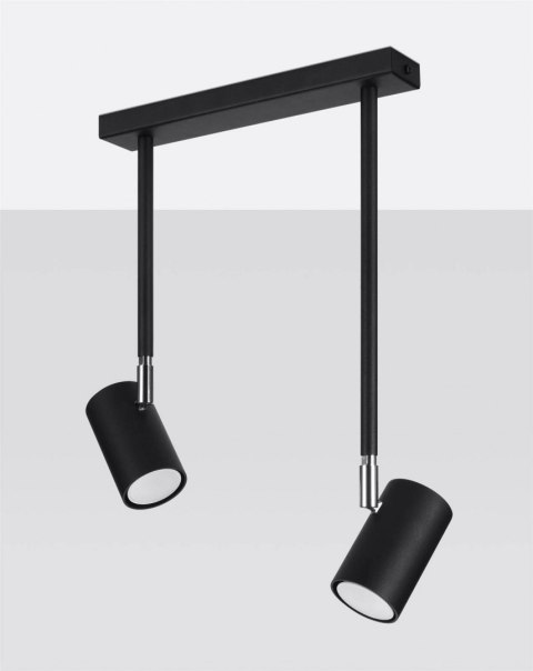 Sollux Lampa Plafon NORANO 2 czarny