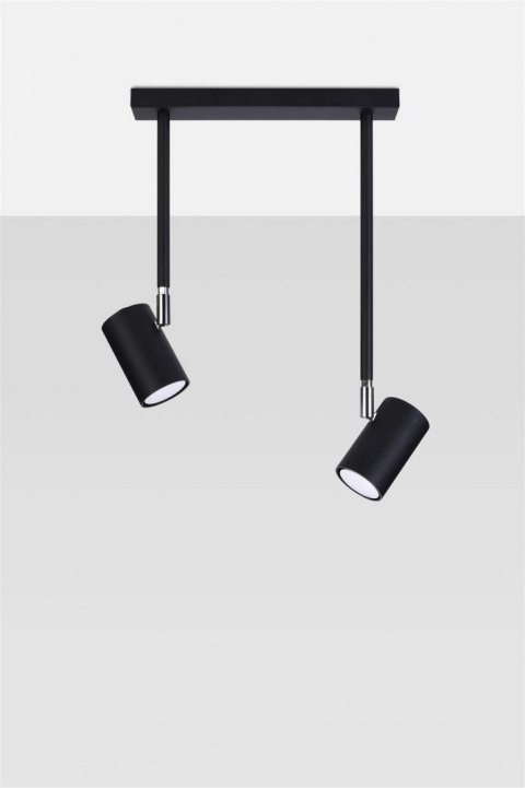 Sollux Lampa Plafon NORANO 2 czarny