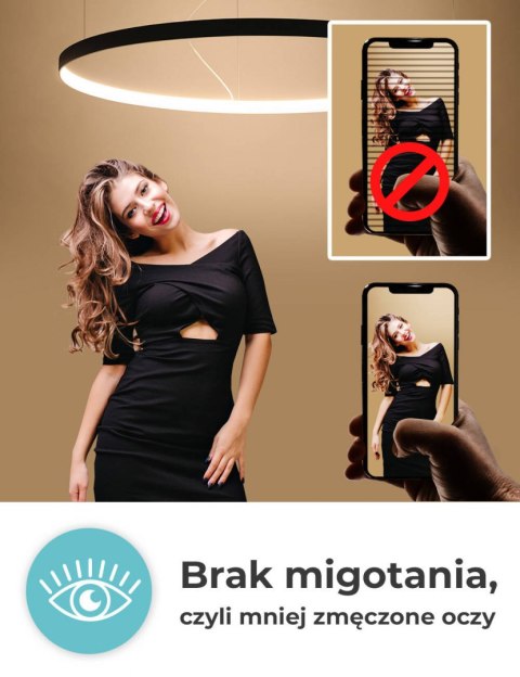 Sollux Lampa Plafon RIO 110 czarny LED 3000K