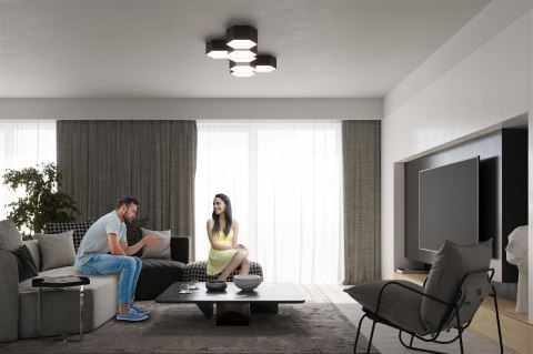 Sollux Lampa Plafon SUNDE 11 czarny