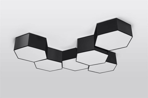 Sollux Lampa Plafon SUNDE 13 czarny