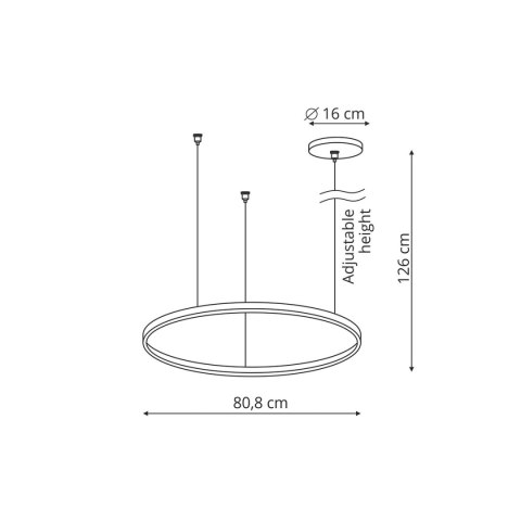 Light Prestige Lampa wisząca Midway złota duża LED 3000K