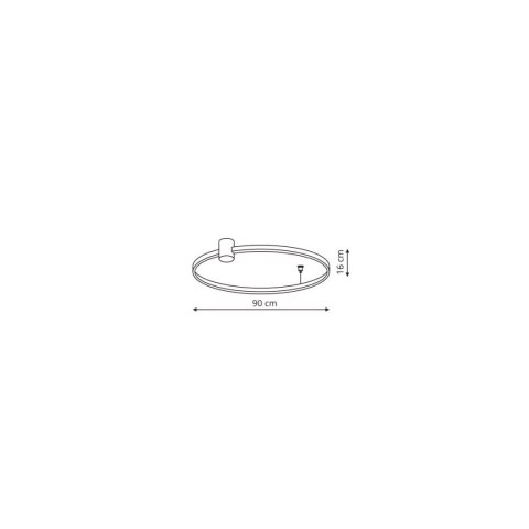 Light Prestige Plafon Ring L czarny LED CCT