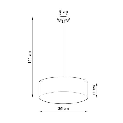 Sollux Lighting Lampa wisząca ARENA 35 czarna