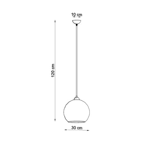 Sollux Lighting Lampa wisząca BALL transparentny