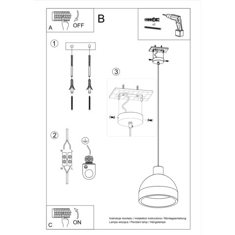 Sollux Lighting Lampa wisząca DAMASO