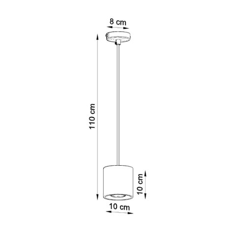 Sollux Lighting Lampa wisząca ORBIS 1 szary
