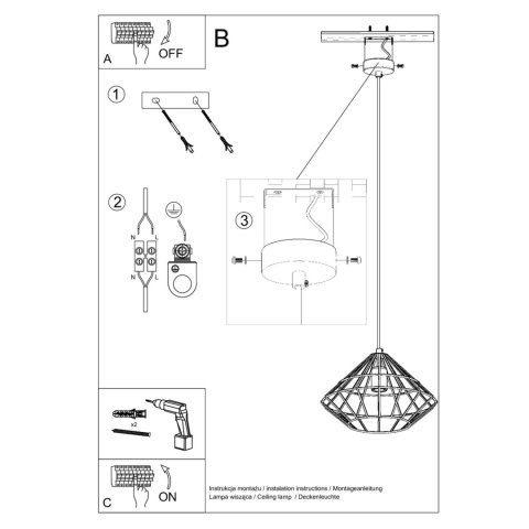 Sollux Lighting Lampa wisząca UMBERTO biała