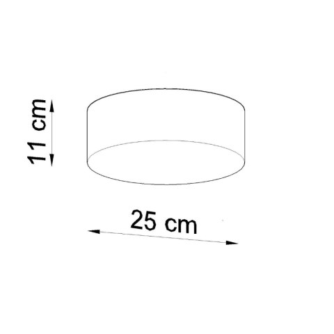 Sollux Lighting Plafon ARENA 25 czarny