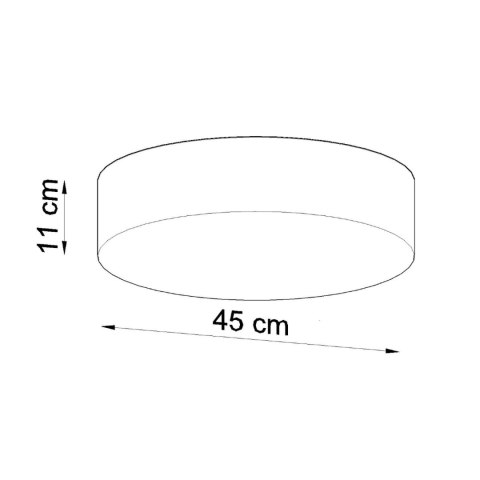 Sollux Lighting Plafon ARENA 45 czarna