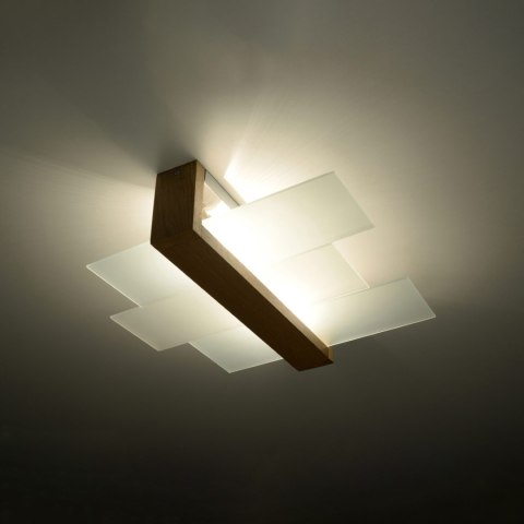 Sollux Lighting Plafon FENIKS 2 naturalne drewno
