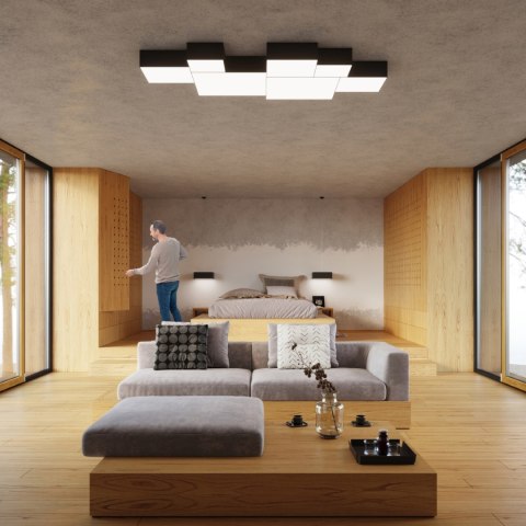 Sollux Lighting Plafon HORUS 45 czarny