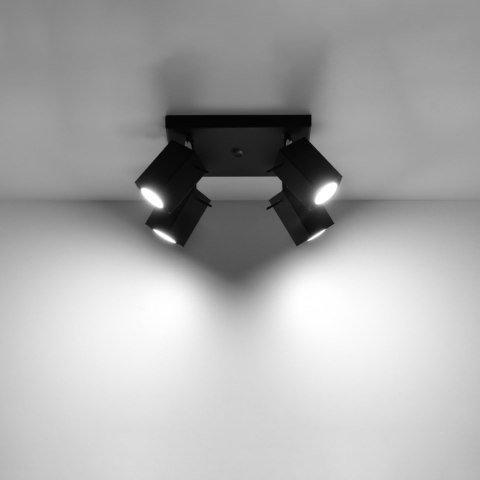 Sollux Lighting Plafon MERIDA 4 czarny