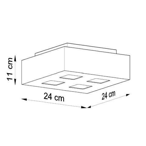 Sollux Lighting Plafon MONO 4 biały