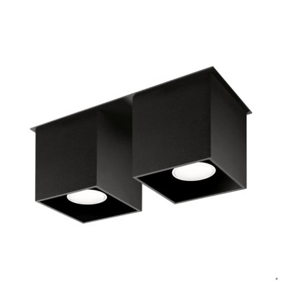 Sollux Lighting Plafon QUAD 2 czarny