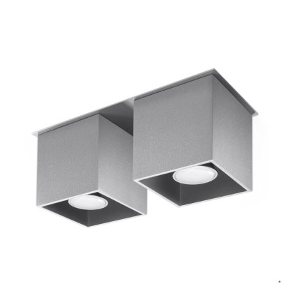 Sollux Lighting Plafon QUAD 2 szary