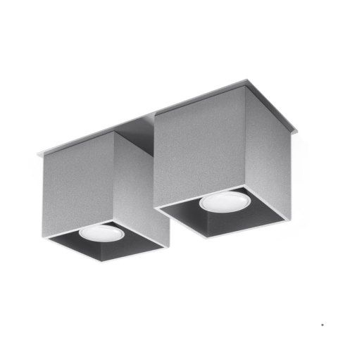Sollux Lighting Plafon QUAD 2 szary