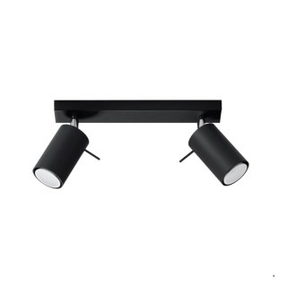 Sollux Lighting Plafon RING 2 czarny
