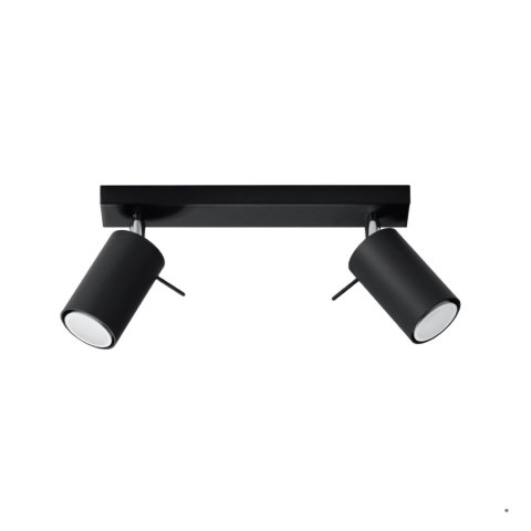Sollux Lighting Plafon RING 2 czarny