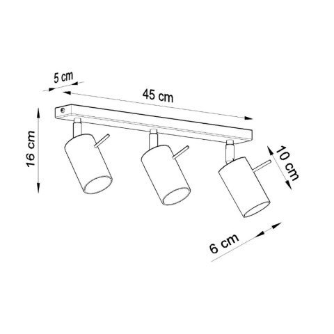 Sollux Lighting Plafon RING 3L biały