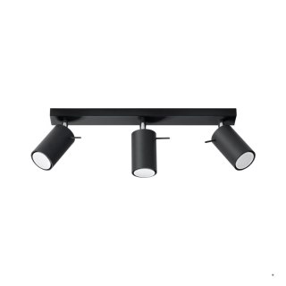 Sollux Lighting Plafon RING 3L czarny