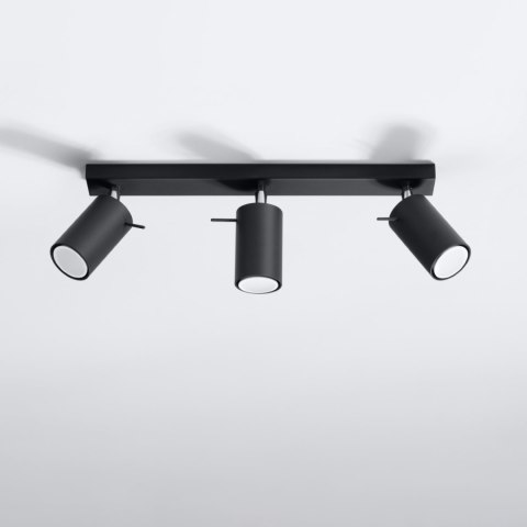 Sollux Lighting Plafon RING 3L czarny