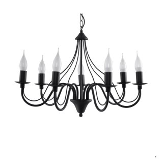 Sollux Lighting Żyrandol MINERWA 7 czarny