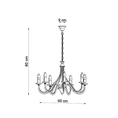 Sollux Lighting Żyrandol MINERWA 7 czarny