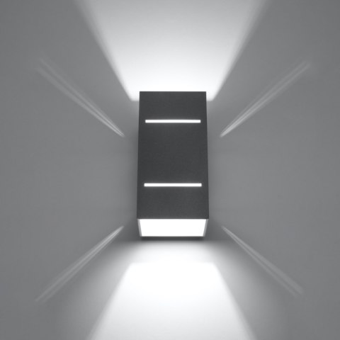 Sollux Lighting Kinkiet BLOCCO szary