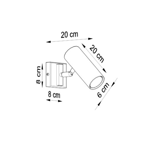 Sollux Lighting Kinkiet DIREZIONE czarny