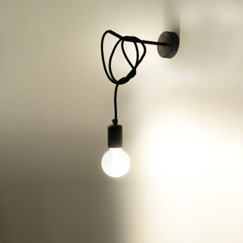 Sollux Lighting Kinkiet EDISON czarny