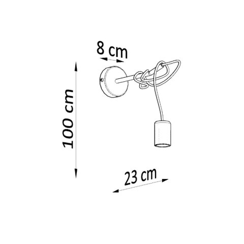 Sollux Lighting Kinkiet EDISON czarny